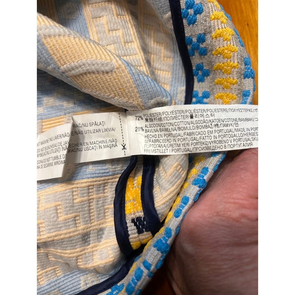 Zara Woman Yellow Blue Geometric Jacquard Mini Skirt Size S Tapestry A-Line - Picture 8 of 12
